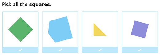 Identifying basic 2D shapes (circle, triangle, square) icon